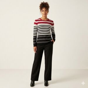 Gerry Weber Striped Crew Neck Sweater Size Small